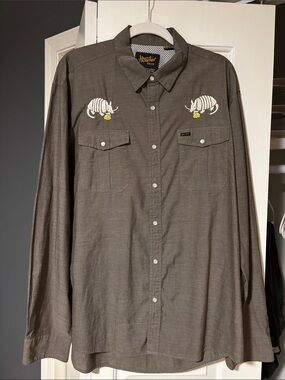 Howler Brothers Gaucho Snapshirt ACL Limited Edition Armadillo Sz XL
